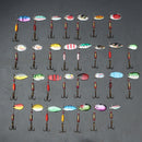 ZANLURE 30pcs Metal Fishing Lure Minnow Poper Pike Salmon Bait Bass Trout Fish with Hook