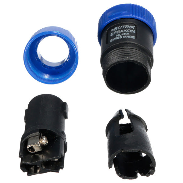 NL4FC 4 Pole Plug Male Speaker Audio Cable Connector Blue