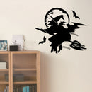 Miico FX3017 Halloween Sticker Cartoon Sticker Witch Pattern Removable Wall Stickers