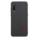 Bakeey Fabric Splice Soft Edge Protective Case+Tempered Glass Screen Protector +Lens Protector For Xiaomi Mi 9 / Mi 9 Transparent Edition-Black