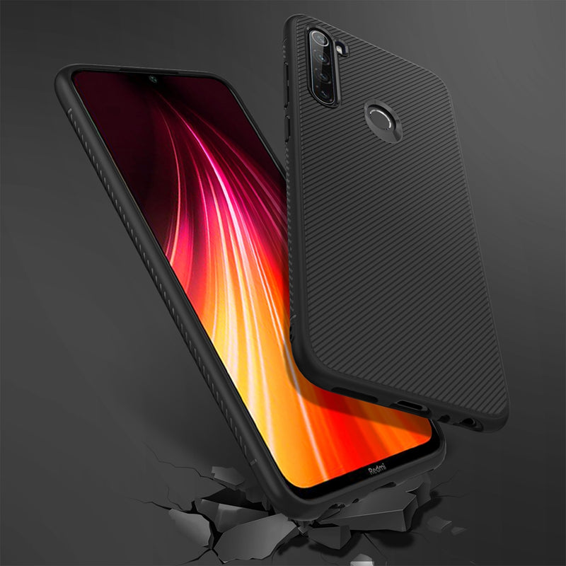For Xiaomi Redmi Note 8T Case Bakeey Carbon Fiber Texture Slim Soft Silicone Shockproof Protective Case