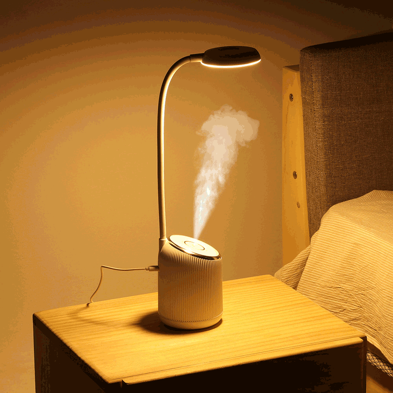 DIGOO DG-TD09 2W 280ML USB Charing Table Lamp Humidifier Bedroom Night Light 360 Adjustment Air Humidifier