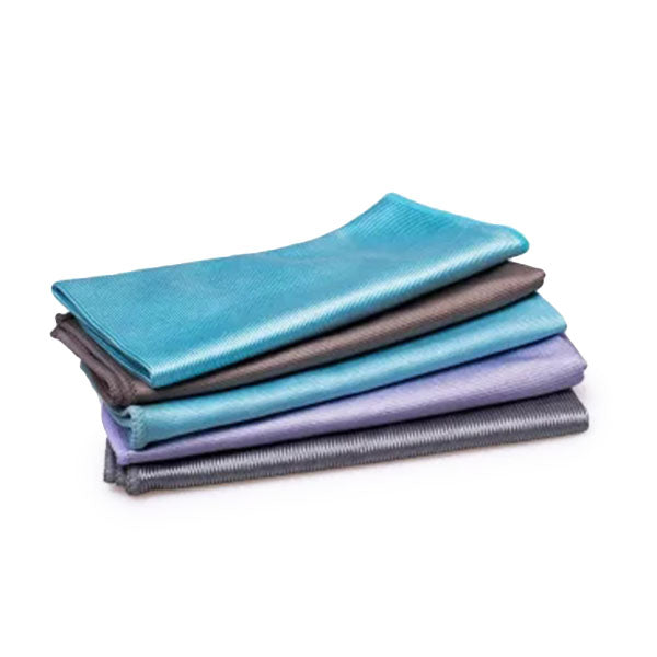 JIEZHI Microfiber Non-marking Scouring Rags Scouring Cloths 5pcs/Set Glass Cleaning Cloths