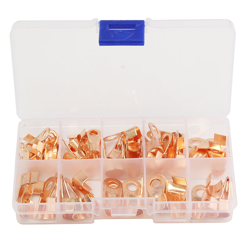 70pcs 10A 20A 30A 40A 50A OT Cable Wire Terminal Connector Copper Lugs