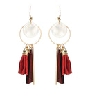 Trendy Tassels Wood Shell Ear Drop Elegant Earrings