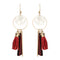 Trendy Tassels Wood Shell Ear Drop Elegant Earrings