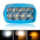 CNSUNNYLIGHT 3colors in One Lamp LED Motorcycle Fog Lights DRL Switch Car/Pickup/Bike/4x4 Work Headlights Daytime Running Light