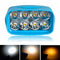 CNSUNNYLIGHT 3colors in One Lamp LED Motorcycle Fog Lights DRL Switch Car/Pickup/Bike/4x4 Work Headlights Daytime Running Light