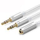 Ugreen Headphone Splitter 3.5mm Female to 2 Male Mic Audio Cable Splitter Cable Headset for PC