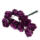 144pcs Mini Petite Paper Artificial Rose Buds Flowers DIY Craft Wedding Dec