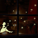 Dandelion Girl Stars Fluorescent Luminous Paste Stickers Night Light Living Room Decor Wall Sticker