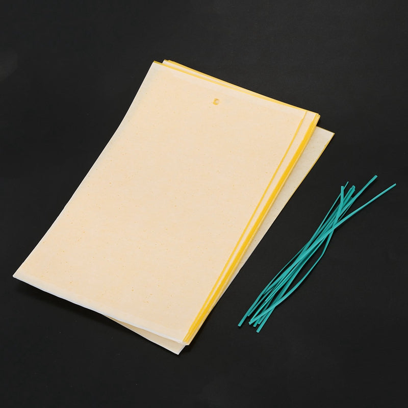10x Yellow Sticky Glue Flying Pest Insect Papers Traps Catchers Bug Size:25