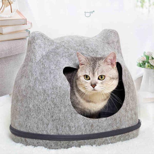Heypet Cat Bed Pet House Cats Mat Pet Hole House Bench for Dog Puppy Home Nest Pet Cat Ear Kennel  Pet Mat