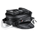 Magnetic Fuel Tank Bag Motorcycle Oil Saddlebags Touch Screen Phone Storage Bag Black
