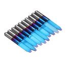 Drillpro 10pcs 0.1-1.5mm 30 Degree PCB Engraving Bit Blue Nano Coated Carbide CNC Flat Bottom Engraving Bit Router Tool