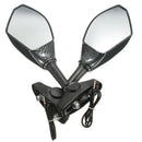 Carbon LED Intergrated Turn Signal Mirror For Yamaha FZR YZF R1 R6 Honda/Suzuki