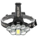 Xmund XD-HL4 T6+Q5 2000LM LED Waterproof Headlamp 18650 Battery USB Interface COB Flashlight Bike Cycling