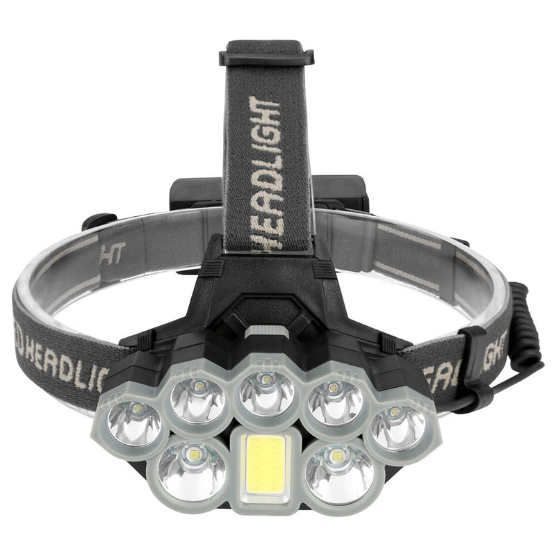 Xmund XD-HL4 T6+Q5 2000LM LED Waterproof Headlamp 18650 Battery USB Interface COB Flashlight Bike Cycling