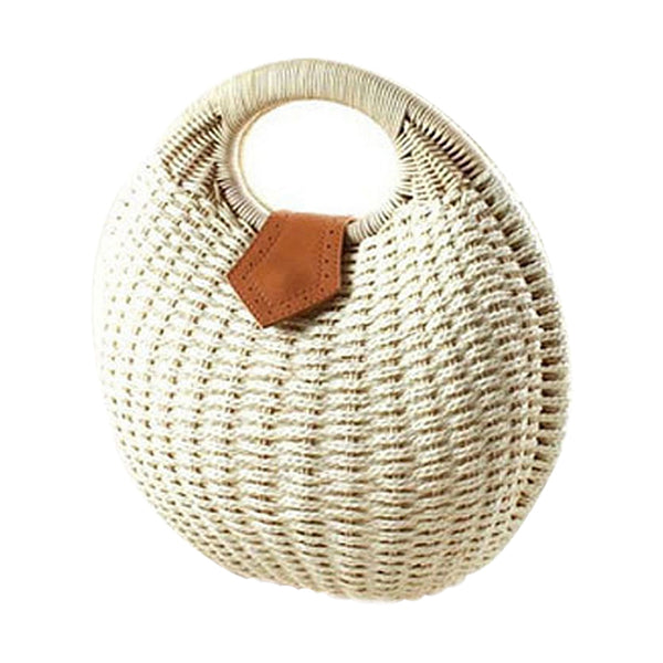 Snail's Nest Tote Handbag Summer Beach Bags Woman Straw Bags Women's Handba E6F1