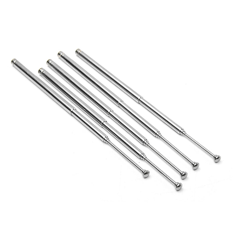 5pcs 30cm Length Telescopic Antenna Aerial FM Radio TV Replacement Tool 5 Sections