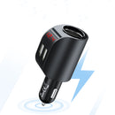 FLOVEME 3.1A Dual Port Black Digital Display Fast Charging Car Charger