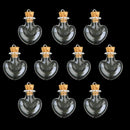 10pcs glass cork bottle glasses ampoules wool bottle pendants heart form P2Q3