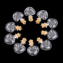 10pcs glass cork bottle glasses ampoules wool bottle pendants heart form P2Q3