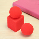 3PCS Kingmagic Magic Ball To Square Sponges Tricks Set Red