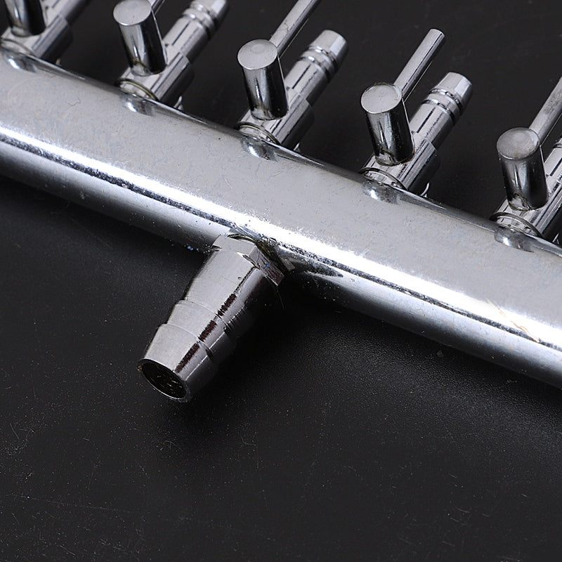 Aquarium 8Way Air Flow Splitter Lever Control Valve 3/8 Inch Tube Dia D9X4