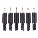6pcs 2.5mm Stereo Male Plug Jack DIY Solder Headphones Audio Connector I8A6