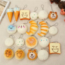10PCS Medium 7CM Random Squishy Toy Soft Panda/Bread/Cake/Buns/Macaroon Phone Straps