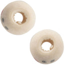Wooden Round Smile Face Loose Beads 10mm (Pack of Approx. 40pcs) B7F2