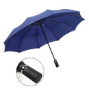 Outdoor 10 Ribs Fully Automatic Folding Umbrella Auto Open Close Waterproof UV Rain Sunshade