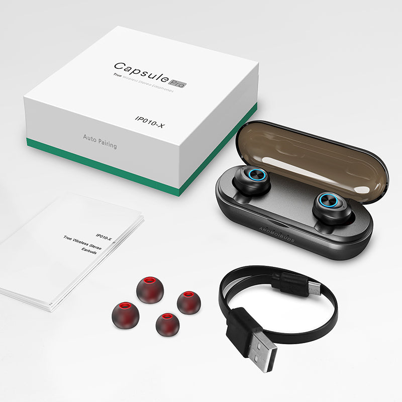 [True Wireless] bluetooth 5.0 Deep Bass Hi-Fi TWS Earbuds Earphone With Mic for Xiaomi Huawei