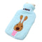 21x14cm Portable Hot Water Bottle Bag Creative Cute Cartoon Rabbit Hand Warmer