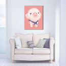 Miico Hand Painted Oil Paintings Cartoon Pig Paintings Wall Art For Home Decoration