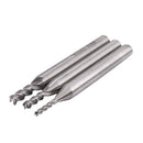 3 Shank HSS Shank Cutting Tool milling cutter With 4 flutes 2mm/3mm/4mm x 6 M8B7
