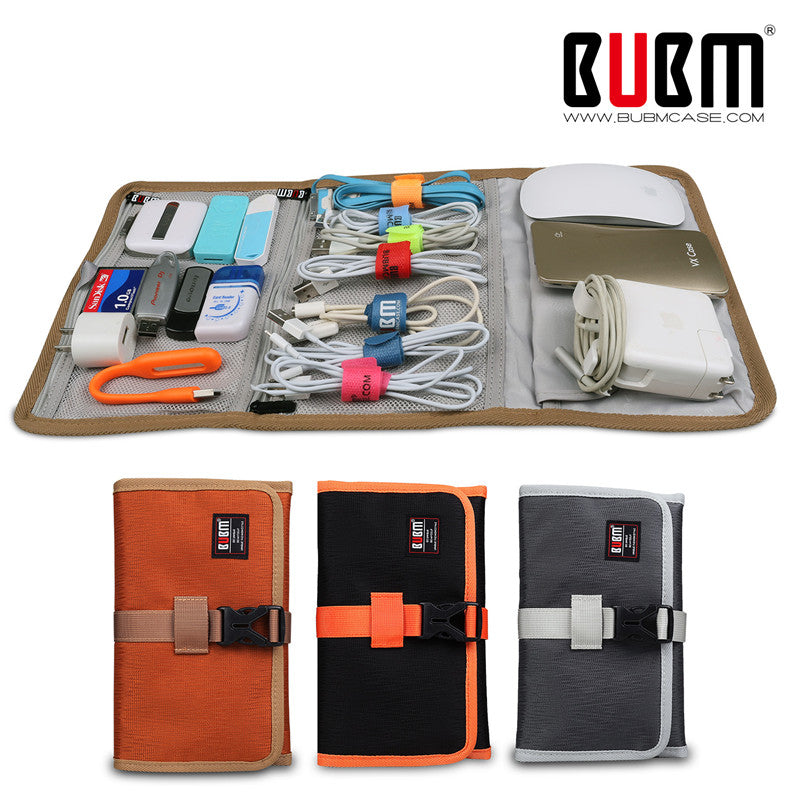 BUBM RDP Folded Travel Organizer Earphones Cable Storage Bag Wash Bag Electronics Accessories Case