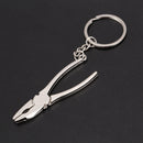 Silvery Metal Key Chain Keyring with Plier Tool Tool Pendant