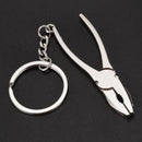 Silvery Metal Key Chain Keyring with Plier Tool Tool Pendant