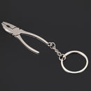 Silvery Metal Key Chain Keyring with Plier Tool Tool Pendant