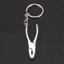 Silvery Metal Key Chain Keyring with Plier Tool Tool Pendant