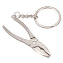 Silvery Metal Key Chain Keyring with Plier Tool Tool Pendant