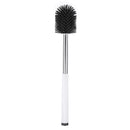 Silicone Soft Toilet Brush Set Bristle Base WC Bathroom Lavatory Cleaning Brush Tools