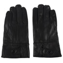 Men's Winter Leather Single Button Driving Gloves R4N8