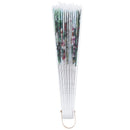 Hollow Out Rib Peony Print Lace Trim Folding Fabric Hand Fan Colored