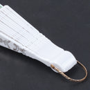 Hollow Out Rib Peony Print Lace Trim Folding Fabric Hand Fan Colored