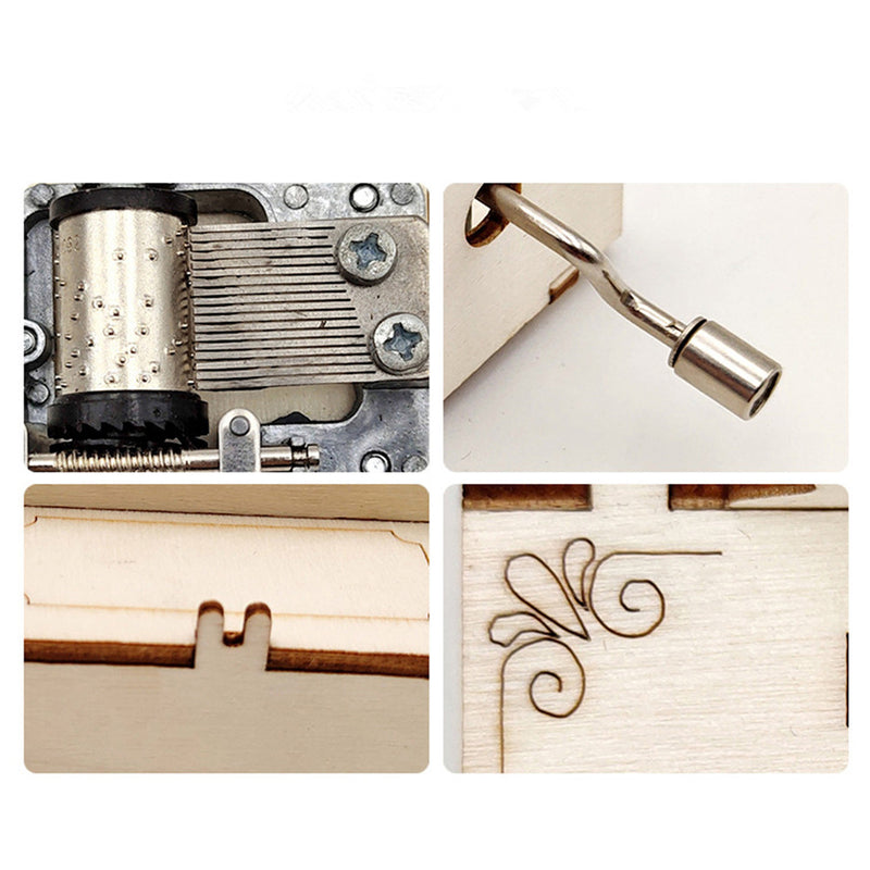 DIY Hand-assembled Music Box Creative Piano Hand-operated Music Box for Children