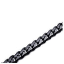 Wide Chain Mens Necklace, Stainless Steel Curb Chain Necklace, Black - Widt X1G1