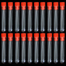 20 Pcs Non-Completed Plastic Test Tubes Lab Test Tool With Screw Cap Transp A5U3
